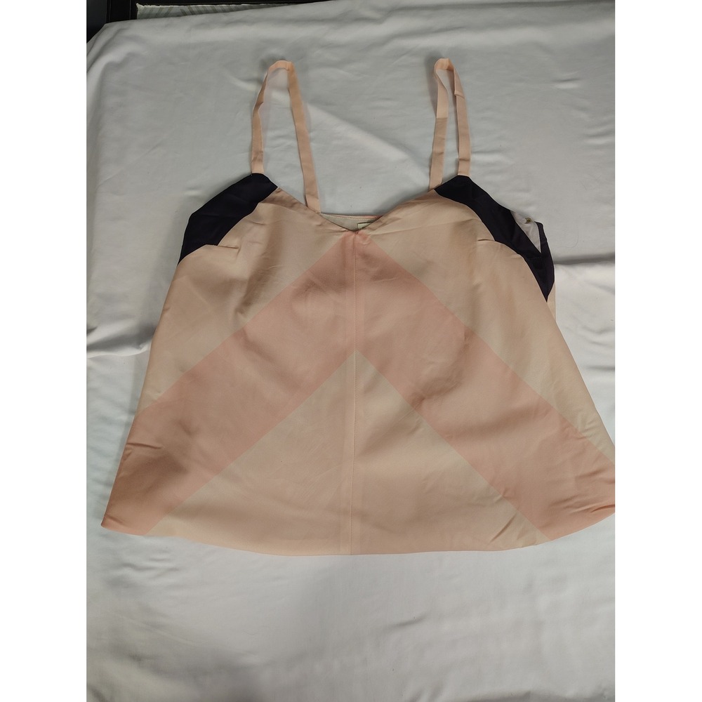 Paper Crown Lauren Conrad Peach Chevron V-Neck Cami Spaghetti Strap Tank Top S